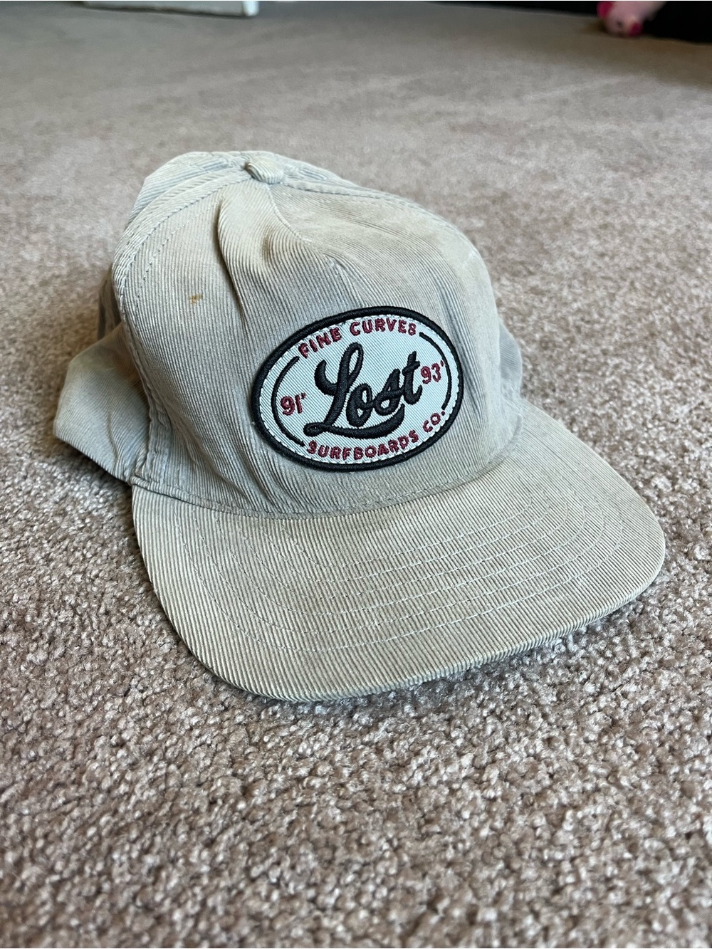 VTG 00’s / Y2K Lost Surfboards Grey Corduroy Cap